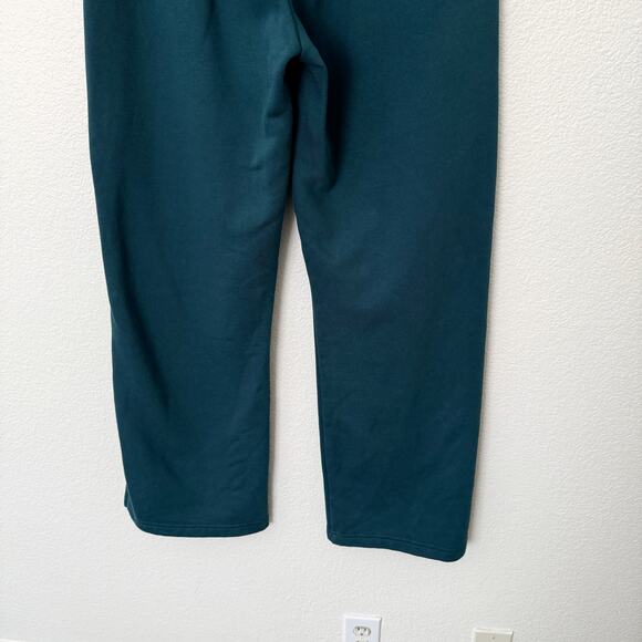 [Pact] Celestial Teal Wide Leg High Rise Sweatpants Courtside Fleece Sz Large L - Picture 8 of 12